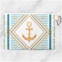 Chain Pattern Blue 6 Canvas Cosmetic Bag (XL) View2