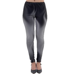 Abstract Black Grey Lightweight Velour Leggings by SpinnyChairDesigns