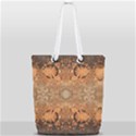 Rustic Orange Swirls Full Print Rope Handle Tote (Small) View2