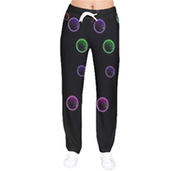 Bubble In Dark 2 Women Velvet Drawstring Pants by Sabelacarlos