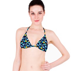 Geometric Hypnotic Shapes Bikini Top by tmsartbazaar