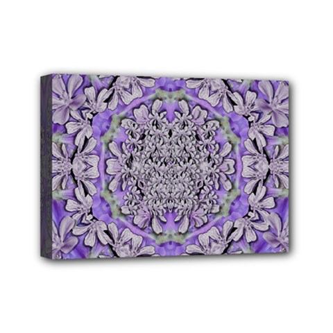 Floral Wreaths In The Beautiful Nature Mandala Mini Canvas 7  X 5  (stretched) by pepitasart