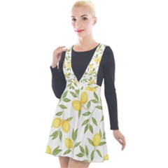 Lemons Plunge Pinafore Velour Dress by Angelandspot