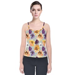 Floral Beauty Velvet Spaghetti Strap Top by Angelandspot
