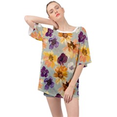 Floral Beauty Oversized Chiffon Top by Angelandspot
