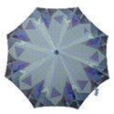 Light Blue Green Grey Dotted Abstract Hook Handle Umbrellas (Medium) View1