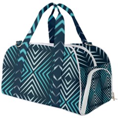 Blue Motif Design Burner Gym Duffel Bag by tmsartbazaar