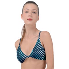 Blue Motif Design Knot Up Bikini Top by tmsartbazaar