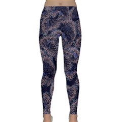 Glowing Coral Pattern Lightweight Velour Classic Yoga Leggings by LoolyElzayat
