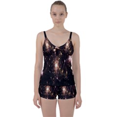 Glowing Sparks Tie Front Two Piece Tankini by Sparkle