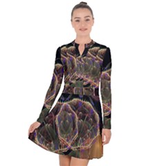Fractal Geometry Long Sleeve Panel Dress by Sparkle