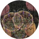 Fractal Geometry Wooden Puzzle Round View1