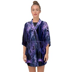 Fractal Web Half Sleeve Chiffon Kimono by Sparkle