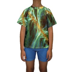 Abstract Illusion Kids  Short Sleeve Swimwear by Sparkle