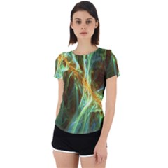 Abstract Illusion Back Cut Out Sport Tee by Sparkle