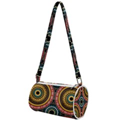 Aztec Multicolor Mandala Mini Cylinder Bag by tmsartbazaar