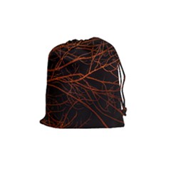 Dark Forest Scene Print Drawstring Pouch (medium) by dflcprintsclothing