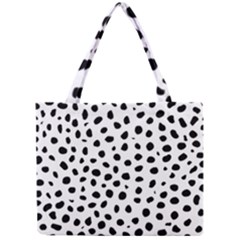 Black And White Seamless Cheetah Spots Mini Tote Bag by LoolyElzayat