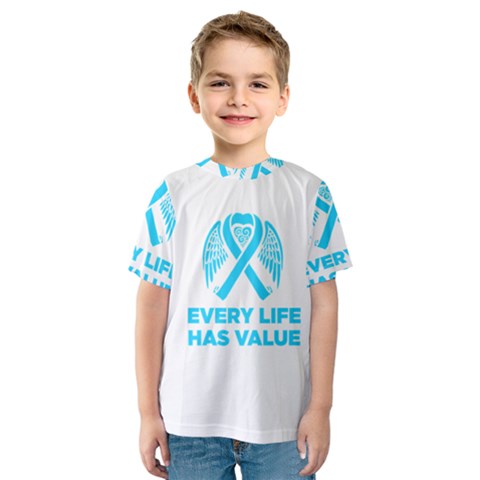 Child Abuse Prevention Support  Kids  Sport Mesh Tee by artjunkie