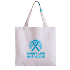 Child Abuse Prevention Support  Zipper Grocery Tote Bag by artjunkie