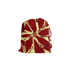 Flowery Fire Drawstring Pouch (small) by Janetaudreywilson