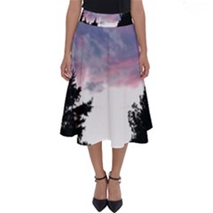 Colorful Overcast, Pink,violet,gray,black Perfect Length Midi Skirt by MartinsMysteriousPhotographerShop