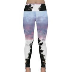 Colorful Overcast, Pink,violet,gray,black Lightweight Velour Classic Yoga Leggings by MartinsMysteriousPhotographerShop