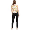 Citrus Gouache Pattern V-Neck Cropped Tank Top View2