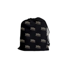 Dinosaur Skeleton Head Motif Pattern Drawstring Pouch (small) by dflcprintsclothing
