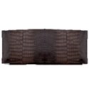 Brown Alligator Leather Skin Canvas Travel Bag View4