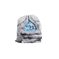 Hands Horse Hand Dream Drawstring Pouch (small) by HermanTelo