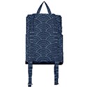 Blue Sashiko pattern Buckle Everyday Backpack View3