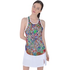 Pop Art - Spirals World 1 Racer Back Mesh Tank Top by EDDArt