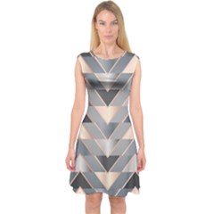 Modern Triangles Capsleeve Midi Dress by LoolyElzayat