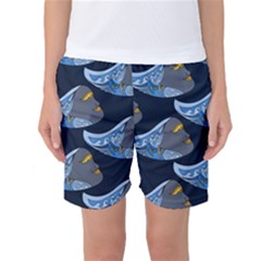 Queen Fish Doodle Art Women s Basketball Shorts by tmsartbazaar