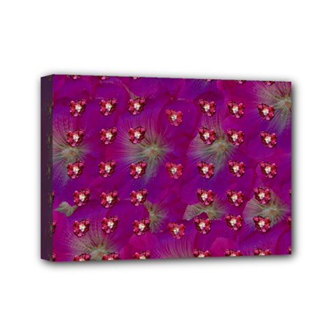 Beautiul Flowers On Wonderful Flowers Mini Canvas 7  X 5  (stretched) by pepitasart