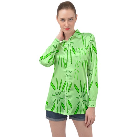 Electric Lime Long Sleeve Satin Shirt by Janetaudreywilson
