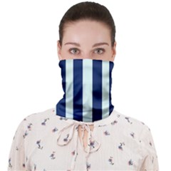 Navy In Vertical Stripes Face Covering Bandana (adult) by Janetaudreywilson