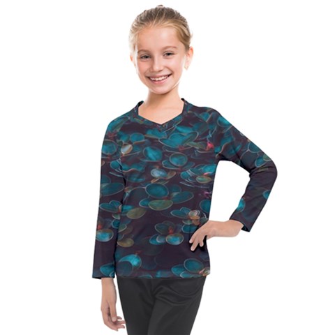 Realeafs Pattern Kids  Long Mesh Tee by Sparkle
