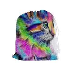 Rainbowcat Drawstring Pouch (xl) by Sparkle