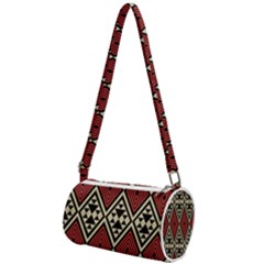 Motif Boho Style Geometric Mini Cylinder Bag by tmsartbazaar