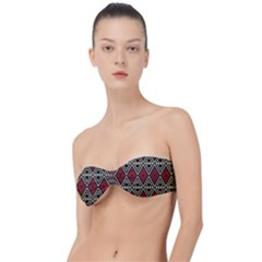 Motif Boho Style Geometric Classic Bandeau Bikini Top  by tmsartbazaar