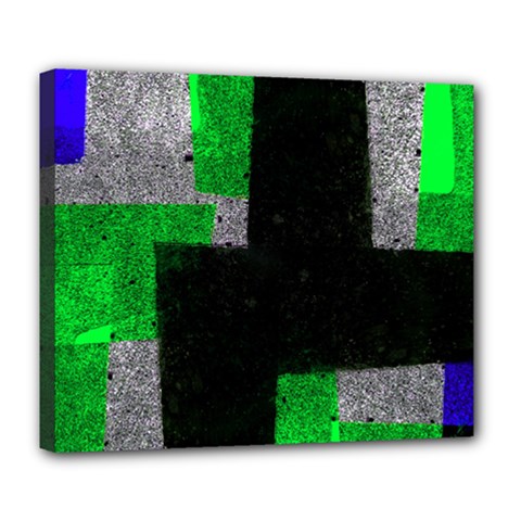 Abstract Tiles Deluxe Canvas 24  X 20  (stretched) by essentialimage