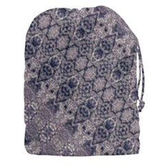 Violet Textured Mosaic Ornate Print Drawstring Pouch (3xl) by dflcprintsclothing