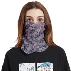 Violet Textured Mosaic Ornate Print Face Covering Bandana (two Sides) by dflcprintsclothing