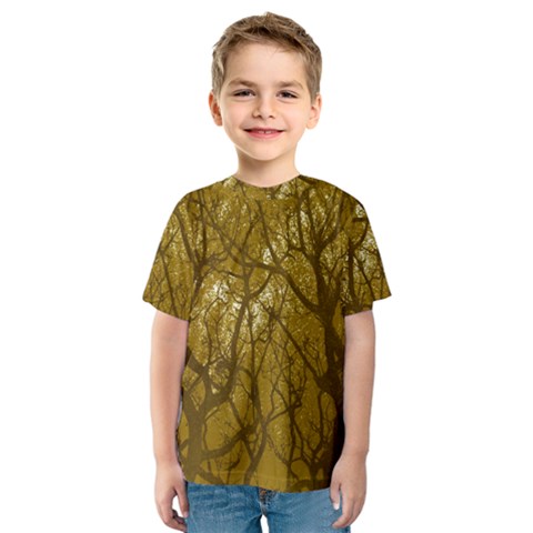 Forest Landscape Illustration 2 Kids  Sport Mesh Tee by dflcprintsclothing
