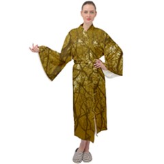 Forest Landscape Illustration 2 Maxi Velour Kimono by dflcprintsclothing