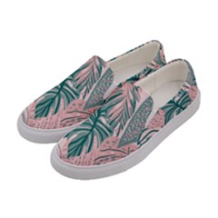 Tropical Leaves Women s Canvas Slip Ons by Alenkakarabanova