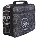 Skull And Spider Web On Dark Background Full Print Lunch Bag View3