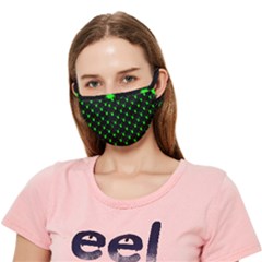 Neon Green Bug Heads  Crease Cloth Face Mask (adult) by SpinnyChairDesigns